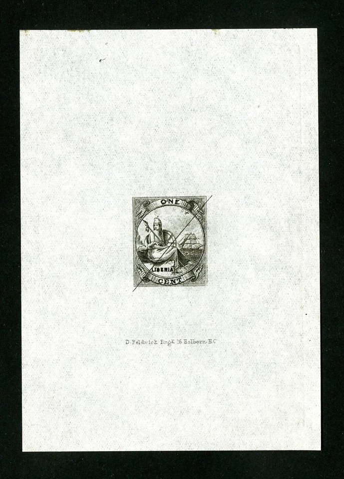Liberia Die Proof 1ª Edición Rarity XF en Negro pocos existen Foto 1 de 1
