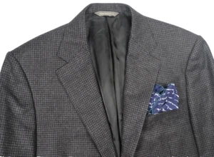 Samuelsohn Blazer Jacket Mens 42 Tall Houndstooth 100% Wool Harry Rosen Canada - Picture 1 of 8