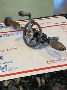 Millers Falls RARE #1980 TYPE 1 Hand Drill Racheting 2 Speed USA - Picture 1 of 10