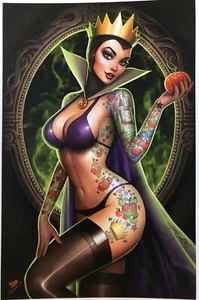 Zirty Girlz #4 Evil Queen 11X17 POSTER stock Nathan Szerdy sig on cape - Picture 1 of 1