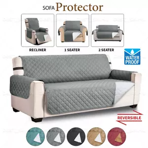 Quilted Sofa Cover Throw Pet Sofa Protector Non Slip & Waterproof 1/2/3 Seater - Picture 1 of 64