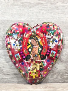 Our Lady Of Guadalupe The Secret of the Virtuous Heart Horseshoe Prayer Amulet - Picture 1 of 15