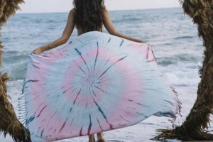 Toalla de playa turca Tie Dye - Imagen 1 de 12