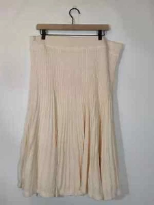 Gonna midi Lauren Ralph Lauren donna avorio maglia midi accogliente XS - Foto 1 di 3