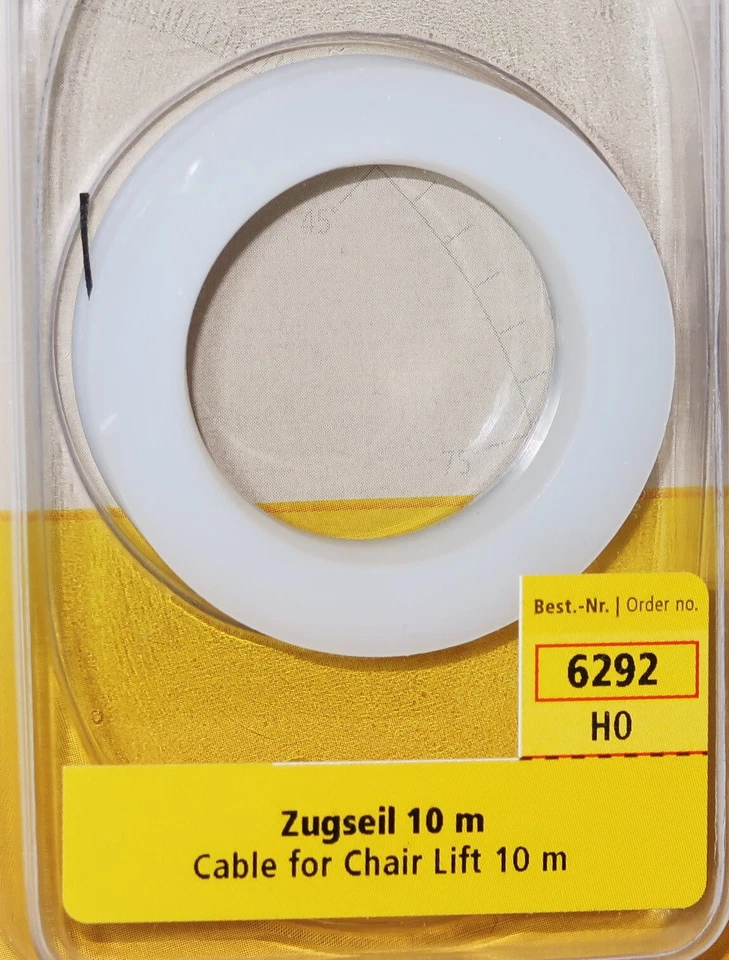 Brawa H0/N 6292 Seilbahn Zugseil, 10 Meter (1 m - 1,80 €) - NEU + OVP - Bild 1 von 1