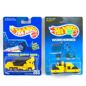 Hot Wheels Oshkosh Cement Mixer Road Roller Vintage Workhorses Collector 269 - Picture 1 of 5