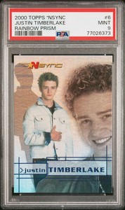 Justin Timberlake 2000 Topps *NSYNC Rainbow Prism #6 RC Rookie PSA 9 Low Pop