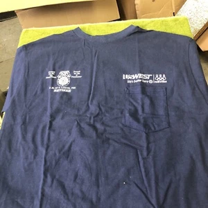 Vintage Teamsters Local 705 Chicago IL Navy Blue Pocket T-Shirt XL Union USA - Picture 1 of 6