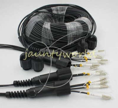 50M LC-LC UPC MM 50/125 OM2 6 Cores Fiber Cable TPU Field Armoured Patch Cord - Image 1 of 4