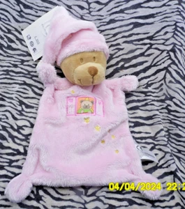 CP DOUDOU C&A NICOTOY OURS ROSE BONNET FENETRE ETOILE DOREE 38CM 100% NEUF 3DISP - Picture 1 of 4