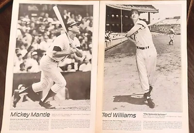 Carteles de papel Mickey Mantle & Ted Williams, 11" x 17" (2) Foto 1 de 4