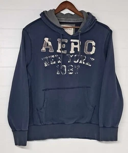 Aeropostale Womens Large Hoodie Pullover Vintage 1987 Blue  - Picture 1 of 16