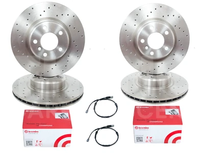 BMW M135i M140i M235i M SPORT DISCOS DE FRENO DELANTEROS TRASEROS PERFORADOS PASTILLAS SENSOR Foto 1 de 4