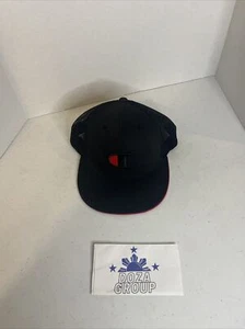 Champion Herren Druckknopflasche Mütze schwarz großes Logo flache Rechnung Netz Rücken Trucker verstellbar - Bild 1 von 3