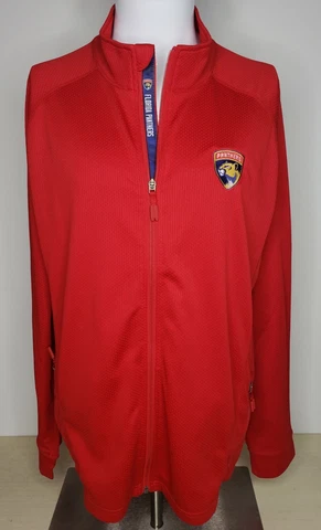Level Wear Florida Panthers Mens Size Large Red Sports Jacket Zipper Team Logo Cover