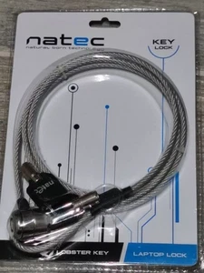 NATEC Lobster Blokada laptopa Blokada kabla Notebook Ochrona przed kradzieżą Srebrna - Zdjęcie 1 z 3