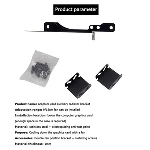 1 Set Cooling Fan Bracket support 90MM/120MM Fan For Graphics Video Car Mount - Afbeelding 1 van 7