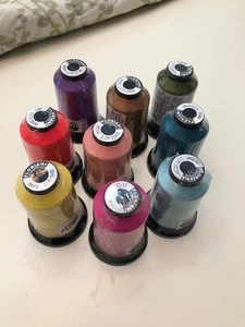 Floriani Machine Embroidery Thread-Lot of 9 Spools-Mixed Colors-NEW Sealed - Picture 1 of 5