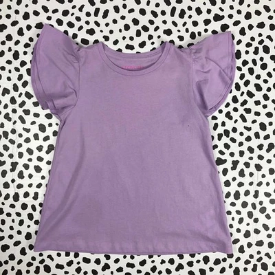 J.CREW CREWCUTS NUEVO Camiseta de Hombro con Volantes Púrpura para Niñas BP675 PEQUEÑA Foto 1 de 4
