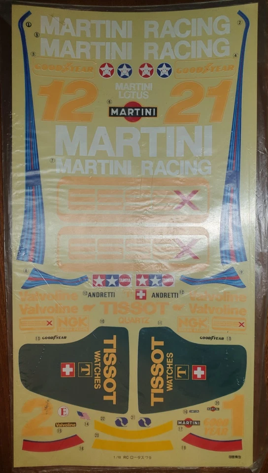 Clearance - Vintage Tamiya Martini Lotus 79 Decal - Image 1 of 1