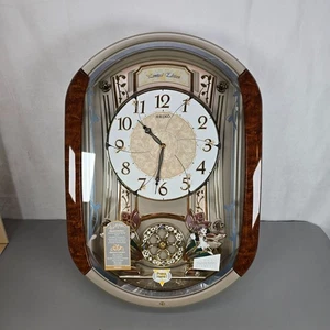 Seiko Melodies In Motion Musical Wall Clock With Swarovski Elements Fairies NOB - Picture 1 of 24