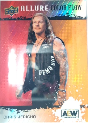 2022 Chris Jericho #R-47 Upper Deck Allure AEW Red/Orange Card Wrestling - Image 1 of 2