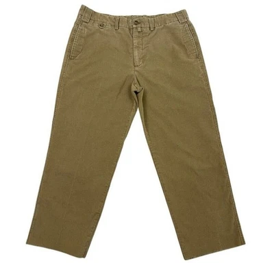 Pantalones de pana Ermenegildo Zegna L 34x26 bronceado miel deshilachado dobladillo crudo costa Italia Foto 1 de 4