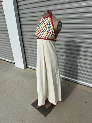 Vestido maxi halter vintage años 50 espalda baja talla 5  Foto 1 de 4