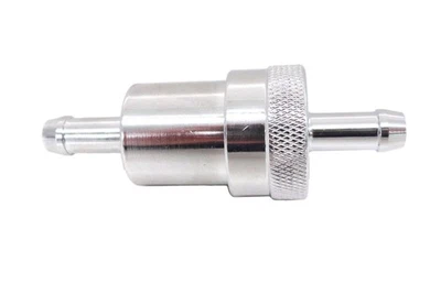 EMGO Inline 5/16 Fuel Filter Chrome for Yamaha XV1600 1700 RoadStar VMX1200 VMax - Image 1 of 4