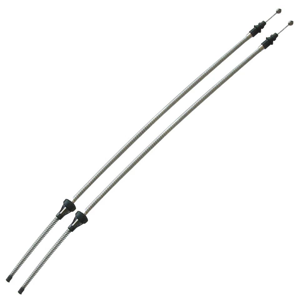 1963-65 Dodge Polara Plymouth Fury B-Body Rear Parking Brake Cable Pair OE Steel - Image 1 of 4