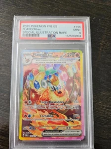 2025 SPANISH POKEMON PRISMATIC EVOLUTION SIR FLAREON EX PSA 9 146/131 - Picture 1 of 2