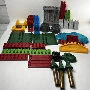 Mega Bloks Lot - Bundle - 50+ Pieces - DUPLO Compatible - Trees - Plates - Rocks - Picture 1 of 7