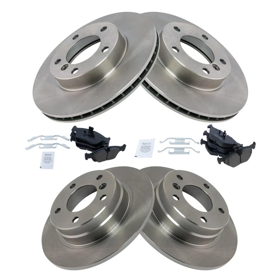 Kit de pastillas de freno y rotor delanteros y traseros para BMW 323i 1998 328i 1998-1999 Foto 1 de 4