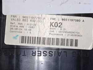 9651197080 CENTRALINA BSI / 54845 PER PEUGEOT 307 3A/C 2.0 HDI 90 - Bild 1 von 3