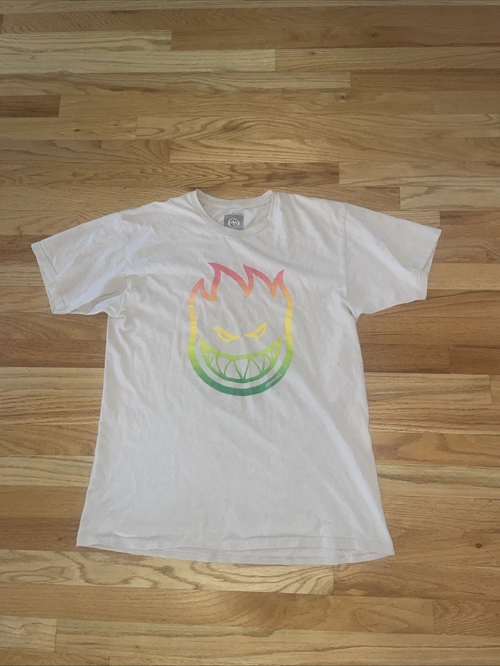 Camiseta de skate Spitfire para hombre XL manga corta ropa de calle Y2K gris grunge Foto 1 de 4