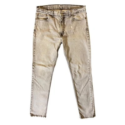 Levi Strauss 511 Slim Fit Jeans Mens 36x34 (34x33 fits) Gray Denim Distressed - Image 1 of 4