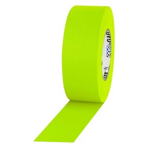 Pro Tapes Neon Pro Gaffer Tape Fluorescent Yellow 2" x 50 yds. - Picture 1 of 3