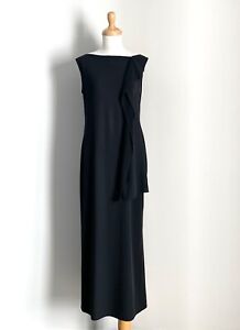 Yohji Yamamoto+Noir, Silk, Sleeveless, Black, Long Dress