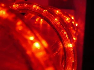 50-Feet, Red, 120V 2-Wire 1/2-Inch LED Rope Light, 1.0-Inch LED Spacing - Picture 1 of 5