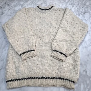 Vintage J Peterman Company Heavy Knit Sweater Men’s Large Fisherman Wool - Picture 1 of 11