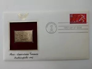 US 1987 FDC #2247 Pan-American Games Indianapolis Golden Replica Unaddressed - Picture 1 of 5