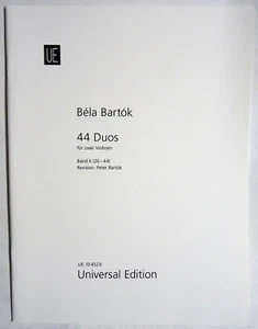 BELA BARTOK 44 DUOS FÜR ZWEI VIOLINEN BAND 2 (26-44) BUCH BOOK TABULATUR - Bild 1 von 1