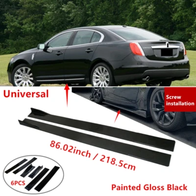 86" Universal Fit For Lincoln MKS 2009-2012 Side Skirt Lip Splitter Rocker Panel - Image 1 of 4