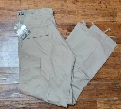 Nuevo con etiquetas Vestido de Batalla Rothco XL Uniforme Pantalones de Carga Estilo Bronceado Botón Mosca Foto 1 de 4