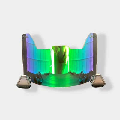 PRECISION SPORTS EQUIPMENT Precision Football Helmet Visor, Clear Revo Green