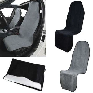 Towel Car Seat Cover Athletes Fitness Running Beach Swimming Outdoor Black/Gray - Picture 1 of 14