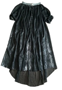 Halpern Sheer Black & Silver Off The Shoulder Sequin Full Length Dress Sz 40 12 - Picture 1 of 22