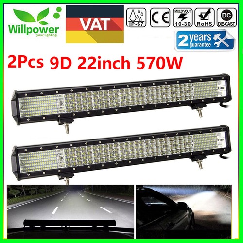 9D 15inch 390W Quad Row Led Work Light Bar for Jeep Truck Car Off road