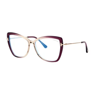 Occhiali da vista nuovi Tom Ford FT5882-B 083 viola/oro 55 mm - Foto 1 di 2