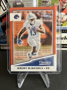 2017 Panini Classics Timeless Tributes Orange RC 01/25 Jeremy McNichols Boise St - Bild 1 von 2